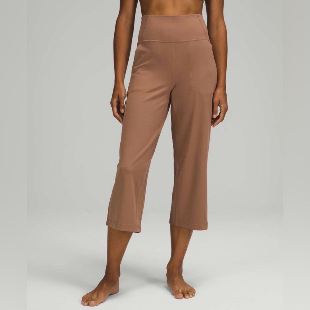 Lululemon 🍋 Women’s Align Wide Leg Super-High-Rise Crop 23" Cacao Tan/Brown 4